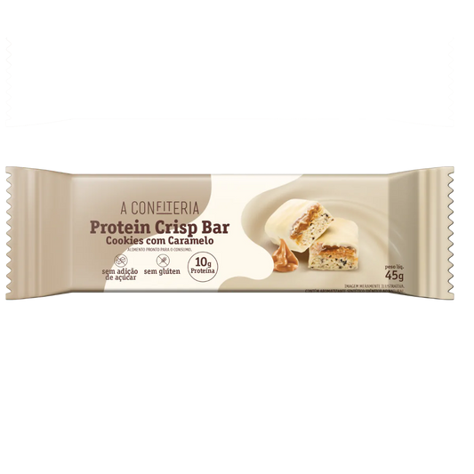 Caixa de Barra de Proteína Cookies com Caramelo – 12 unidades
