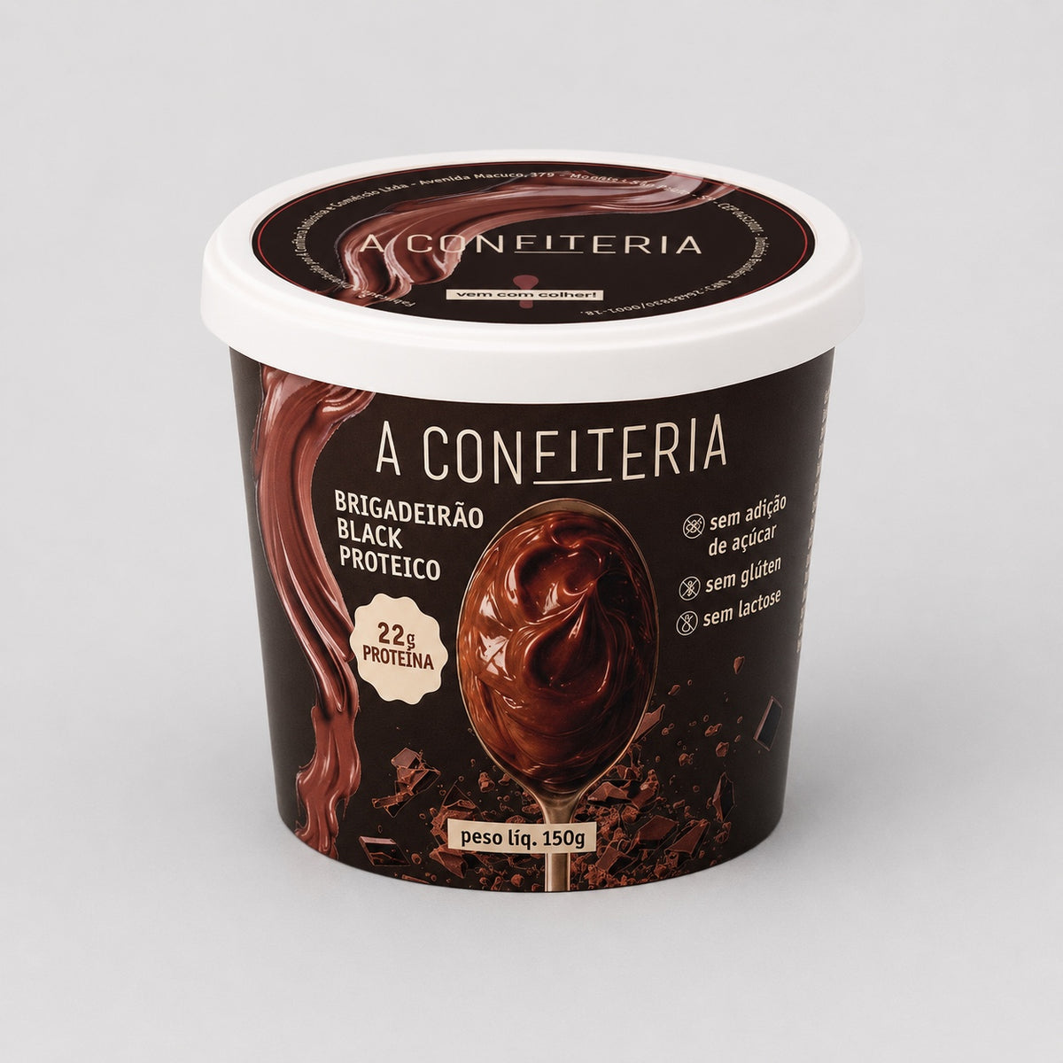 Brigadeirão Black Proteico A Confiteria – Better choices for a better life