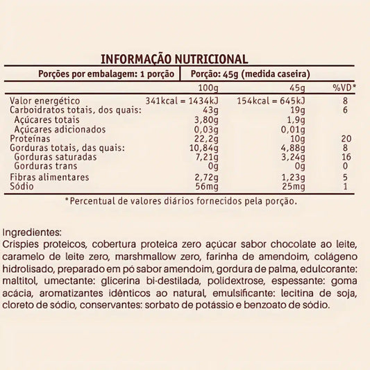Caixa de Barra de Proteina Amendoim com Caramelo – 12 unidades